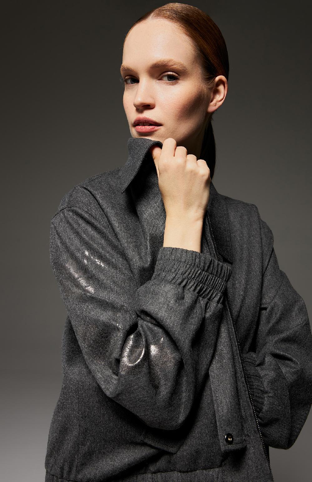 Seventy Giacchetta con zip in flanella - Col. Grigio Negozi Online