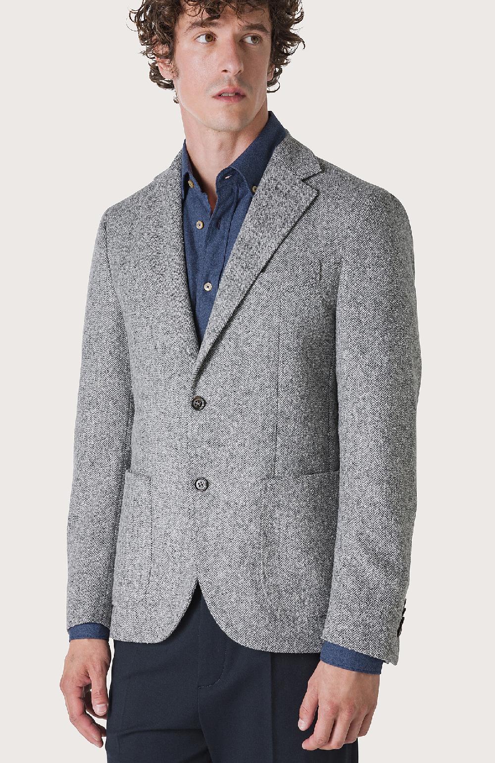 Seventy Giacca monopetto con fantasia tweed - Col. Grigio Shopping Online