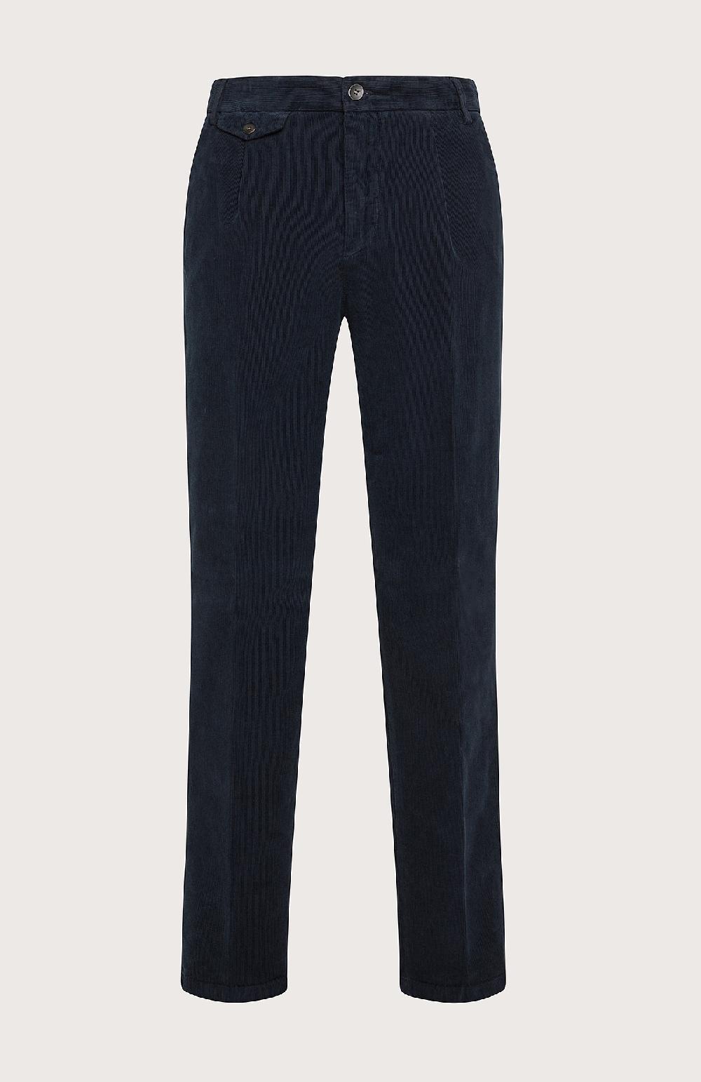 Seventy Pantalone in velluto con pence - Col. Blu Outlet