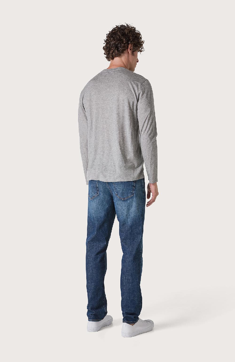 Seventy T-shirt girocollo manica lunga - Col. Grigio Vendita Calda