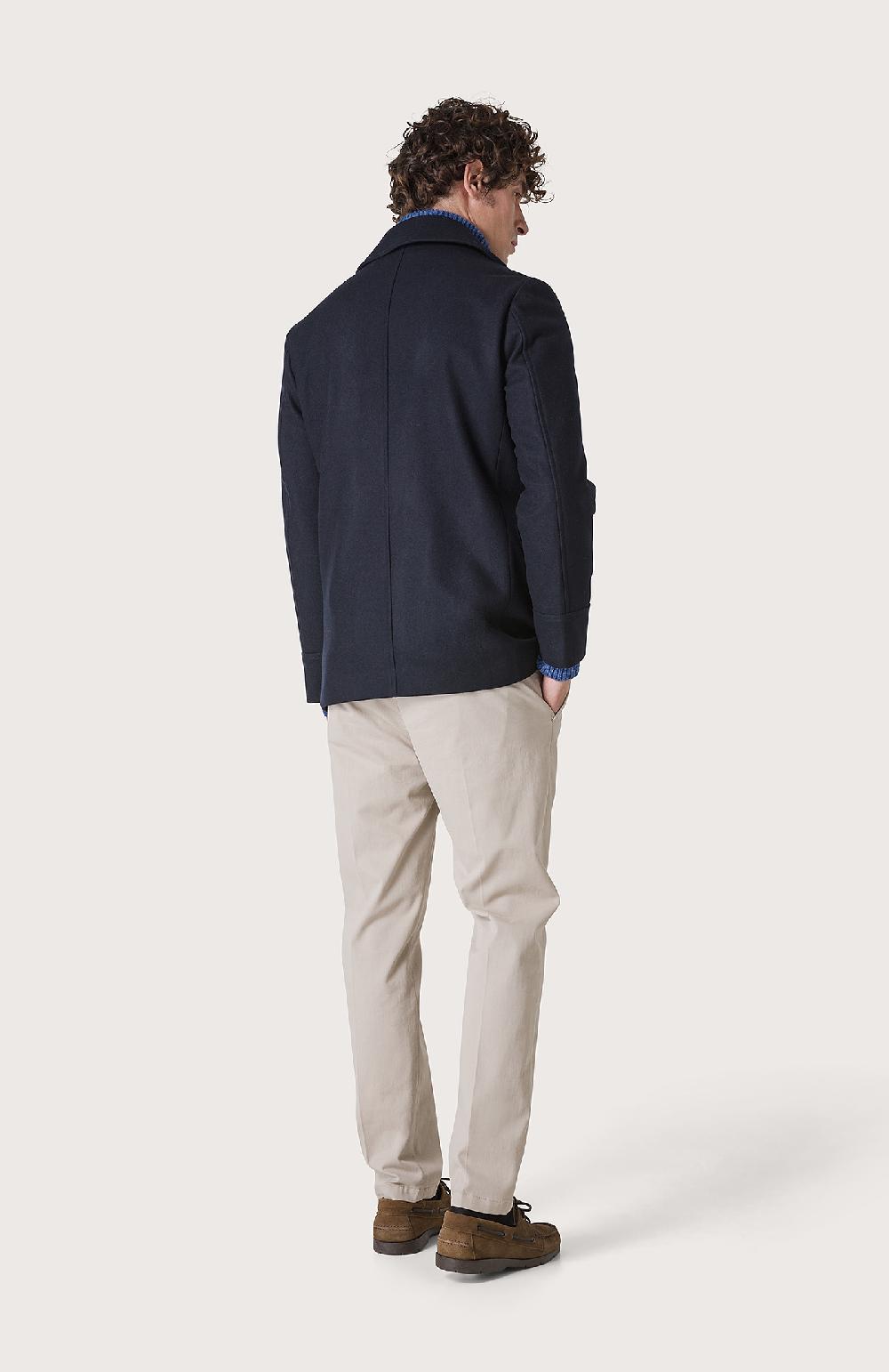 Seventy Cappotto doppiopetto con pistagna - Col. Blu Saldi Di Fabbrica
