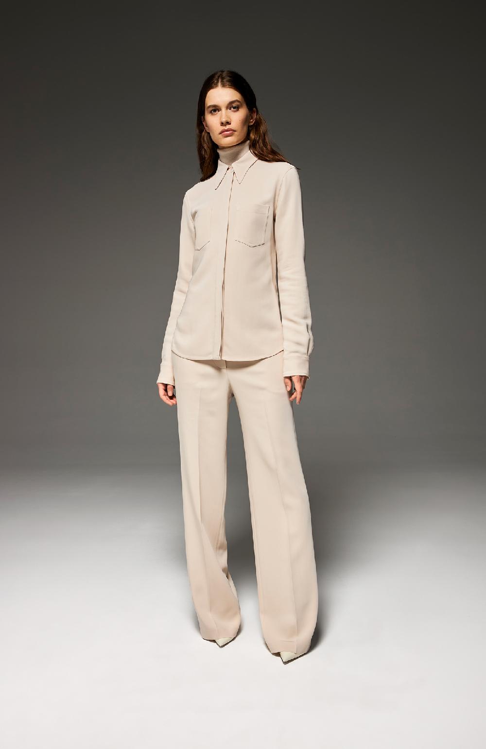 Seventy Pantalone lungo relax fit elasticato dietro in cady stretch - Col. Neutro Fornitura limitata