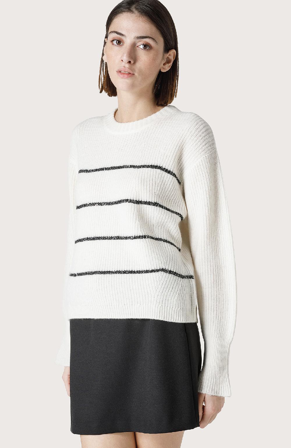 Seventy Maglia con righe in lurex - Col. Bianco I Più Venduti