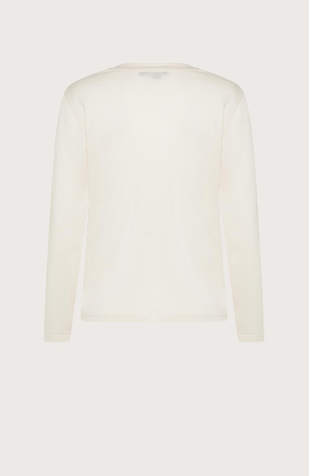 Seventy T-shirt girocollo con maniche lunghe bi-materiale - Col. Neutro Vendita