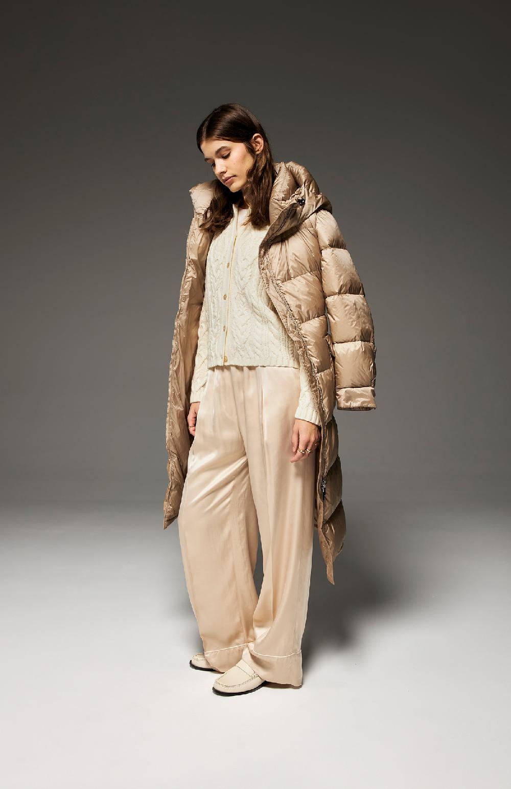 Seventy Pantalone stile pajamas in raso di viscosa fluido - Col. Neutro Promozione