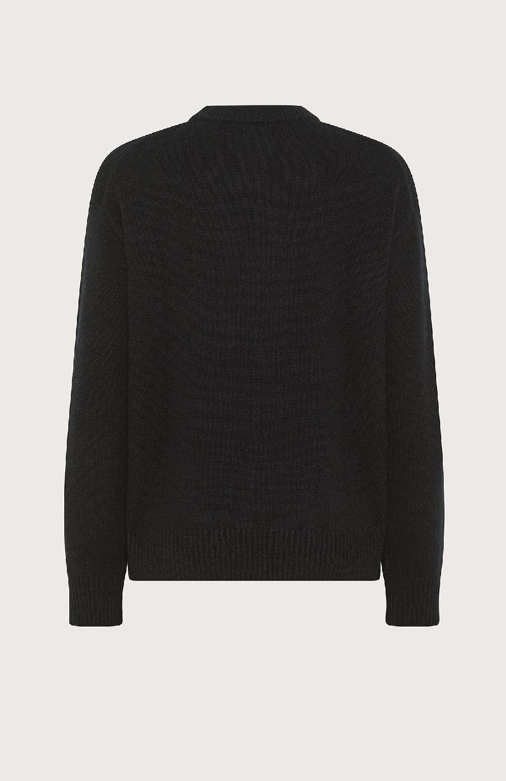 Seventy Maglione girocollo in lana/cashmere - Col. Nero Latest stili