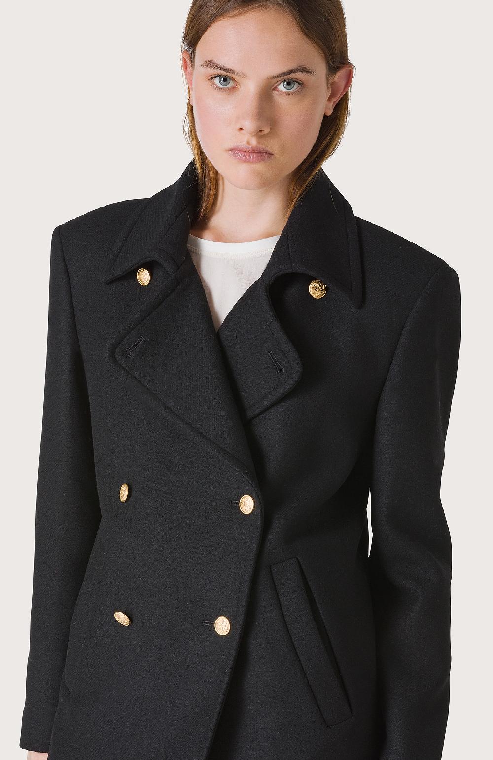 Seventy Cappotto doppiopetto con bottoni dorati - Col. Nero Discount Store per i nuovi prodotti