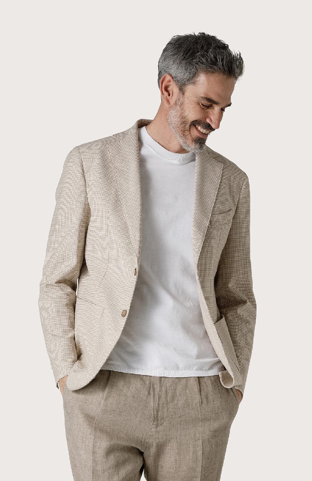 Seventy Giacca classica con tasche a toppa - Col. Neutro In vendita