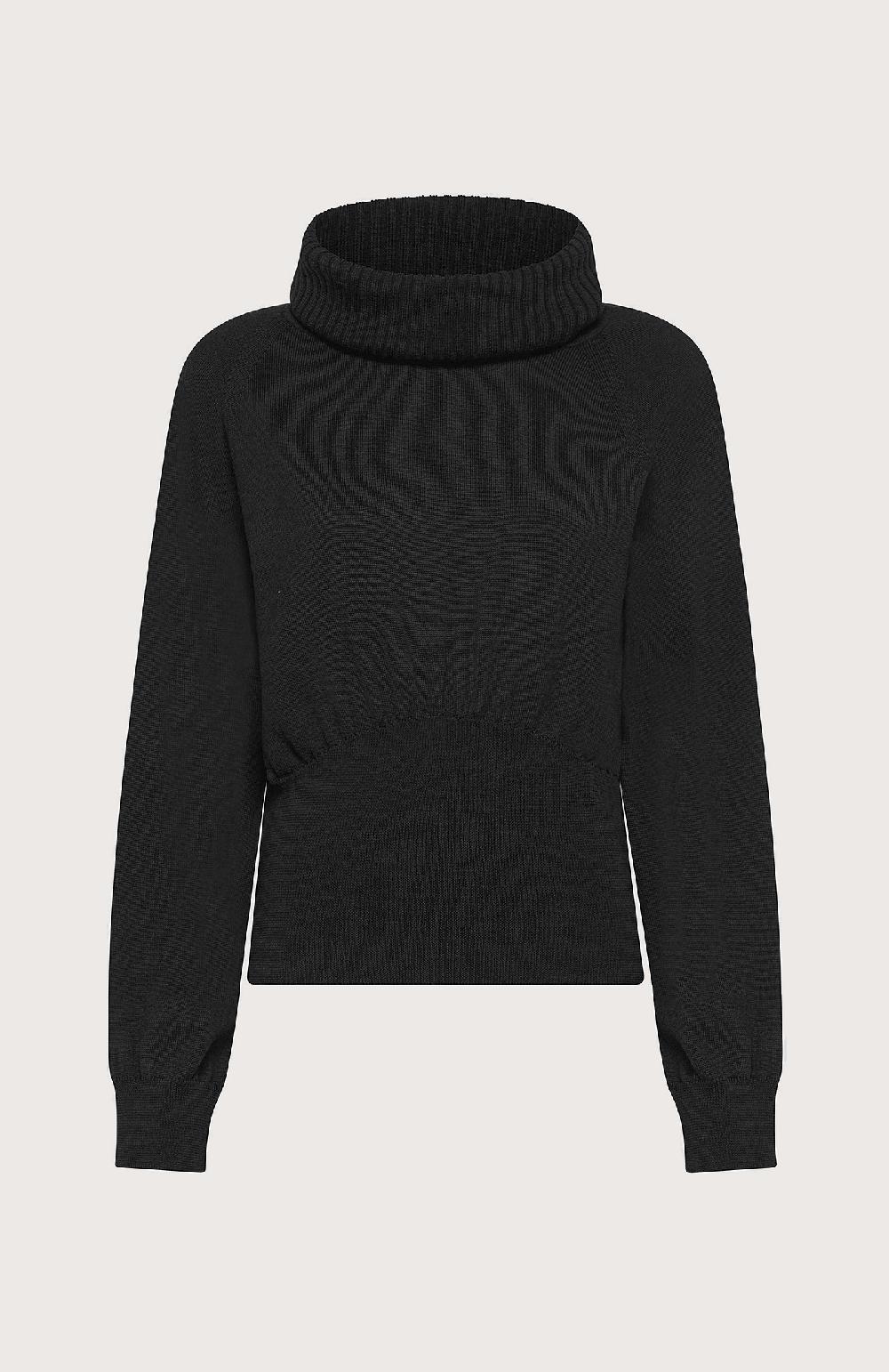 Seventy Maglia modal con collo ad anello - Col. Nero Vendita