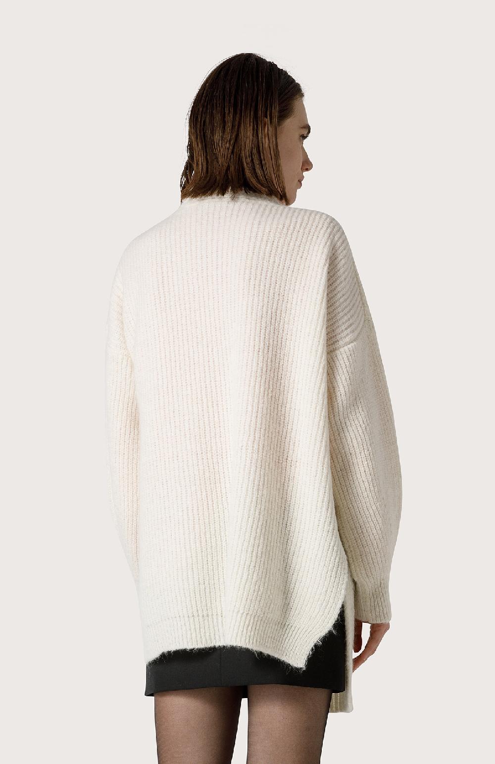 Seventy Cardigan in filato bouclé - Col. Bianco Acquista Ora