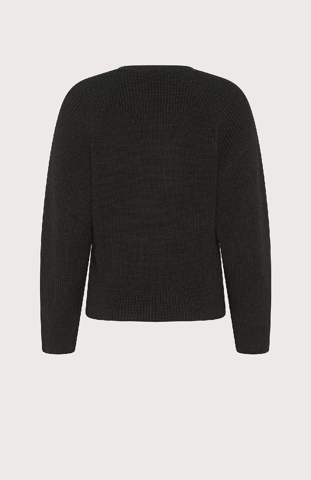 Seventy Maglia scollo a V boxy in costa inglese - Col. Nero Saldi