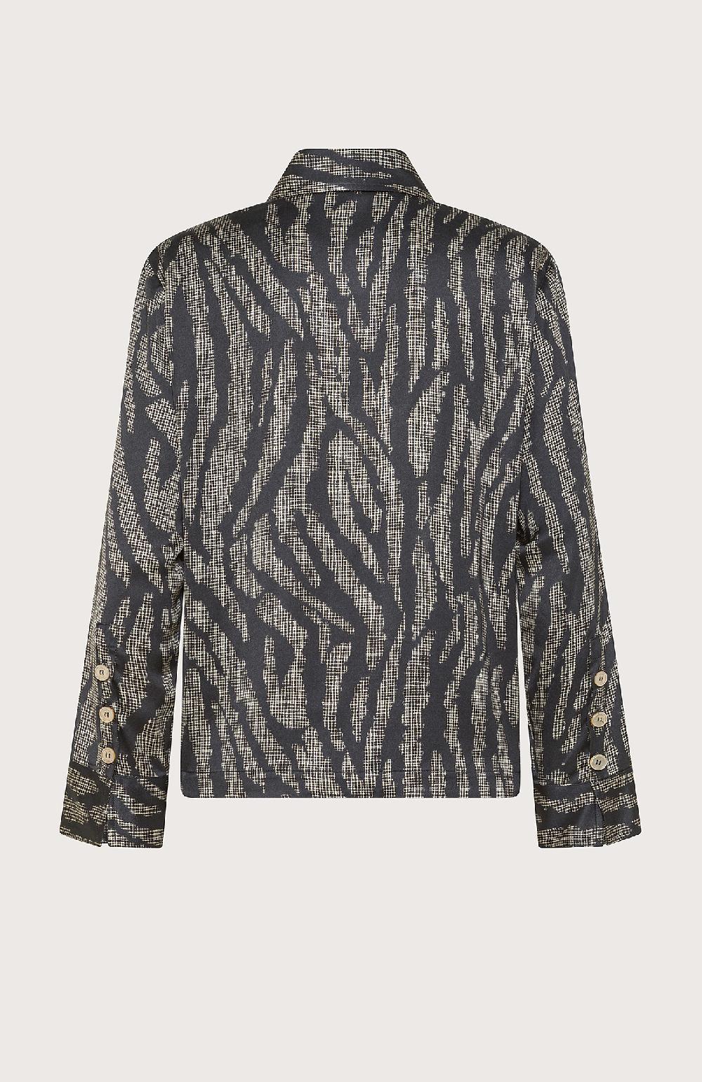 Seventy Camicia boxy in viscosa stampata - Col. Nero Offerte