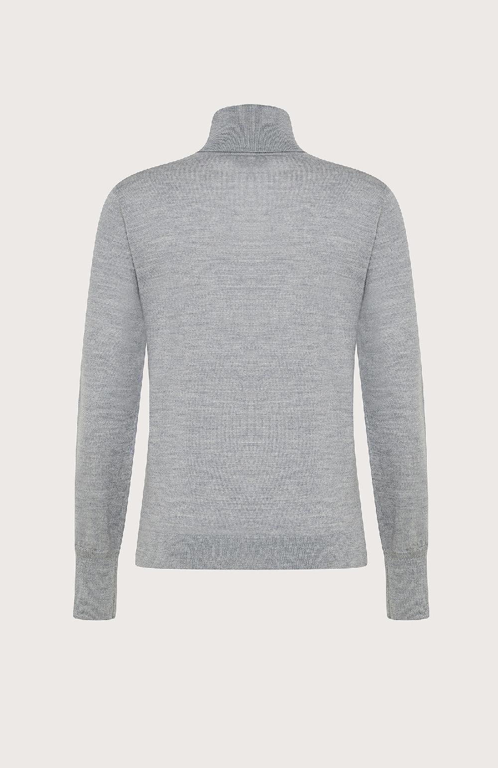 Seventy Dolcevita in lana merinos con maniche sbuffo - Col. Grigio In Saldo