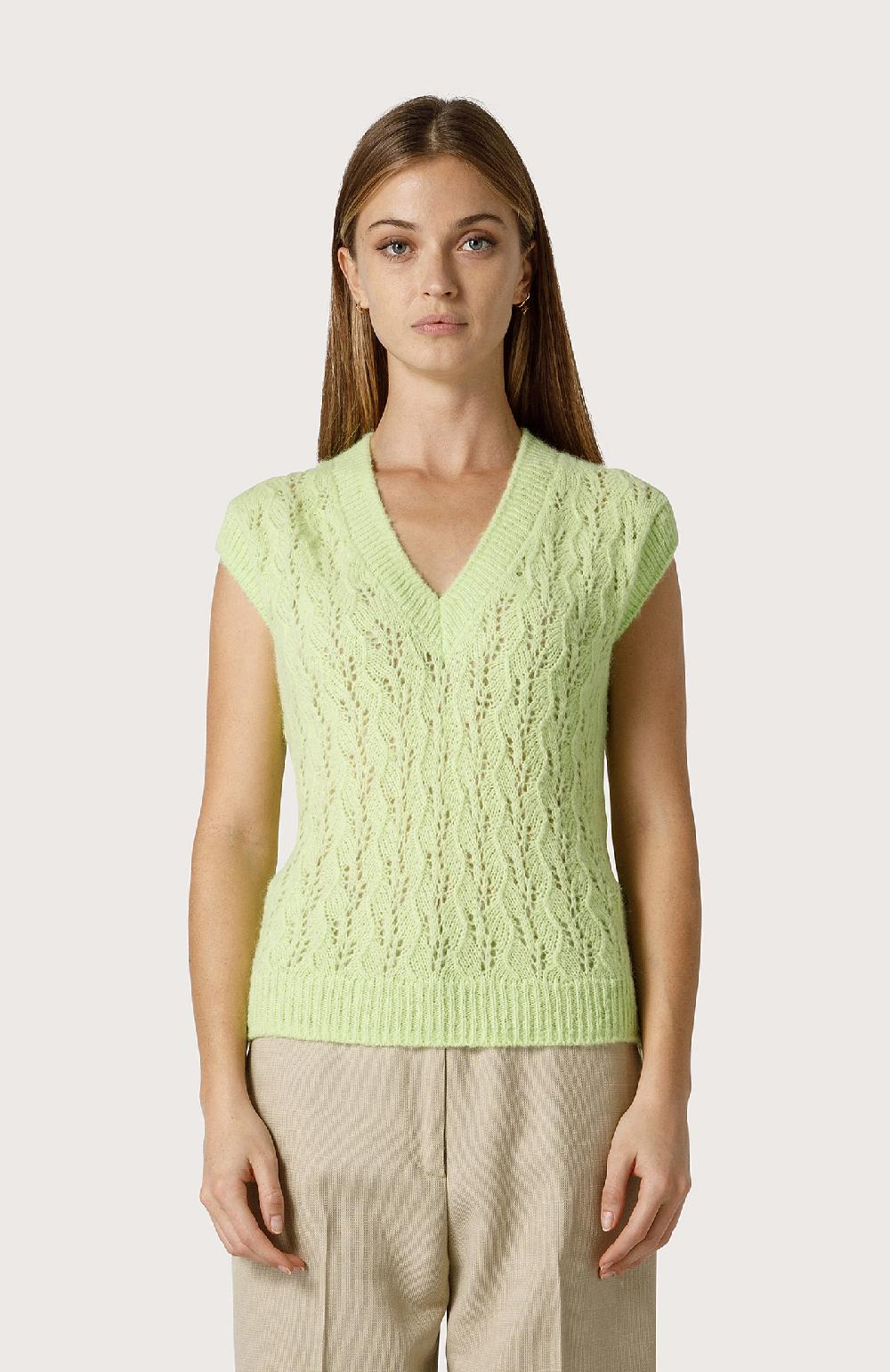Seventy Gilet in alpaca stretch - Col. Giallo Negozio online di fabbrica