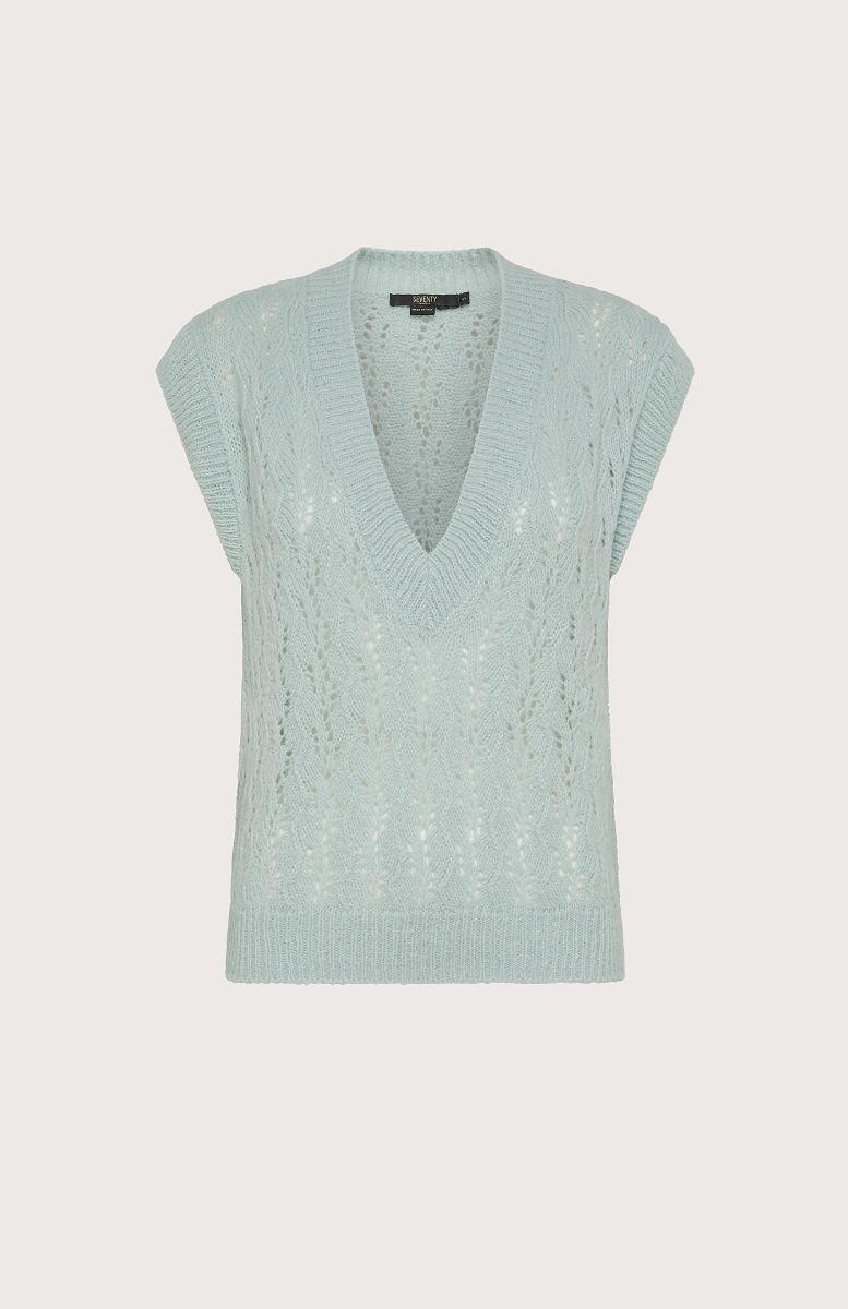 Seventy Gilet in alpaca stretch - Col. Verde Comprare a buon mercato
