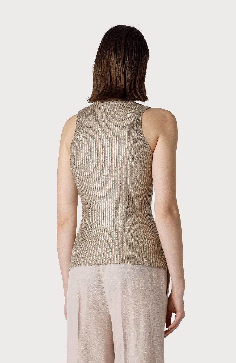 Seventy Gilet in viscosa laminata - Col. Giallo Flash Sale