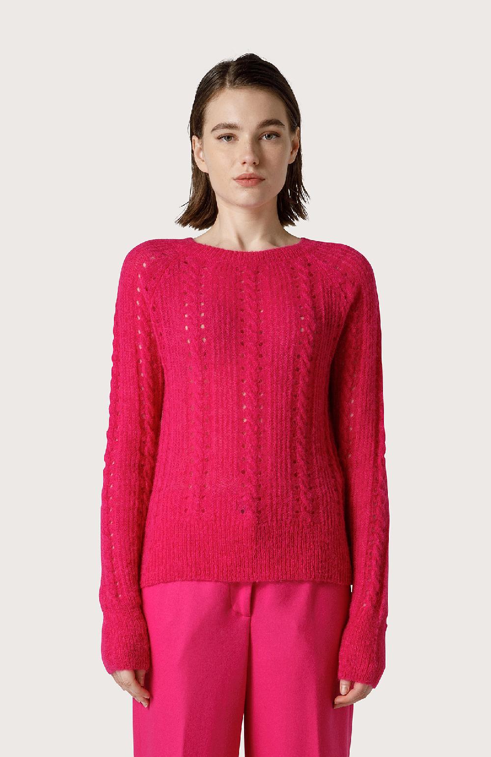 Seventy Maglia girocollo con mohair - Col. Rosa Offerta Pasqua
