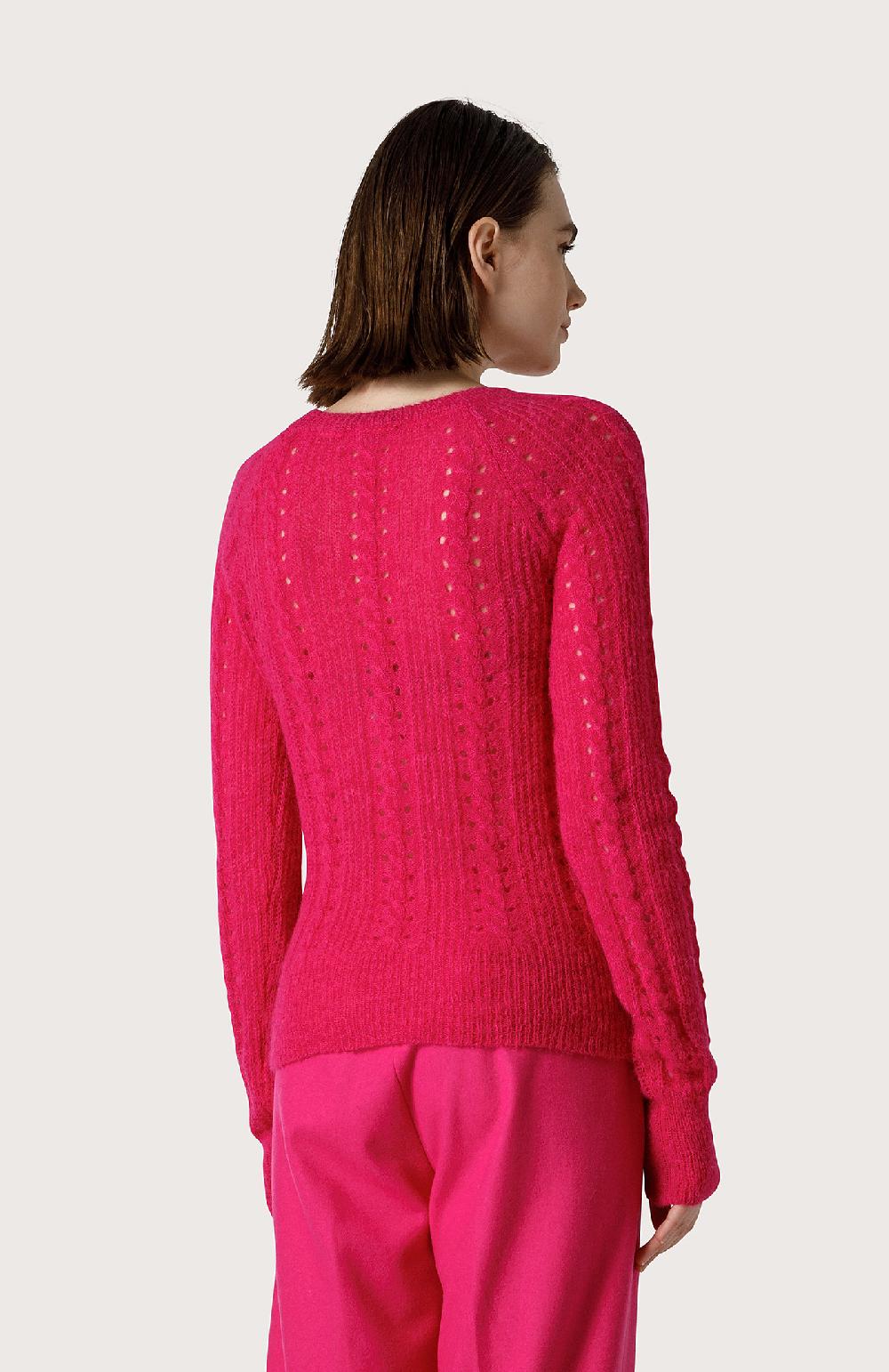 Seventy Maglia girocollo con mohair - Col. Rosa Offerta Pasqua