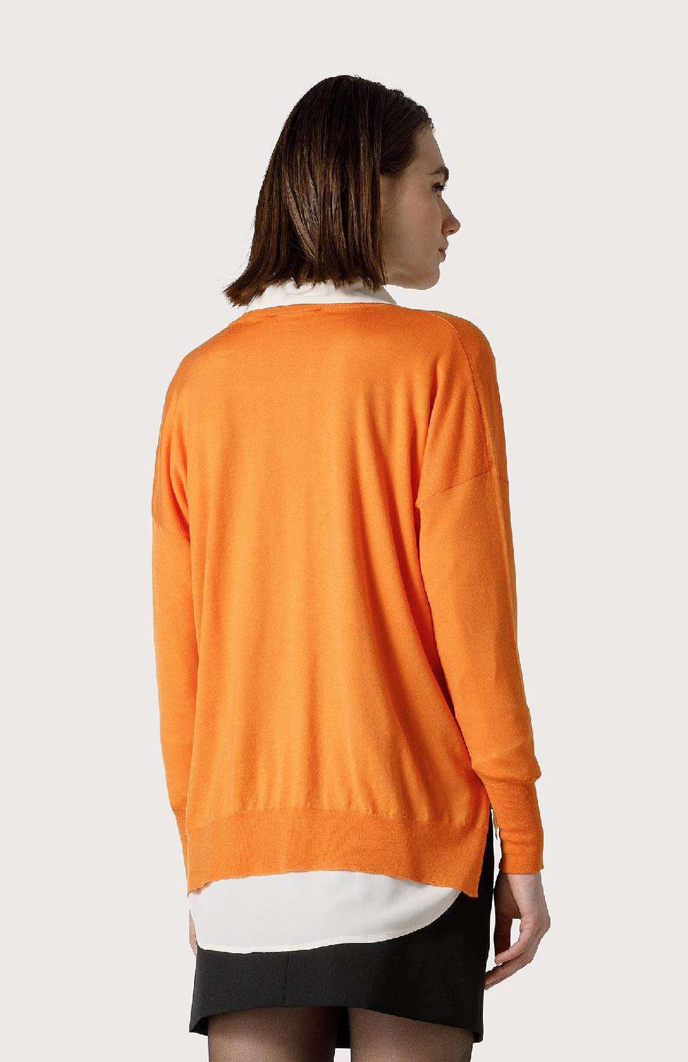 Seventy Maglia con ampio scollo a V - Col. Arancione Offerta per la Festa della Mamma