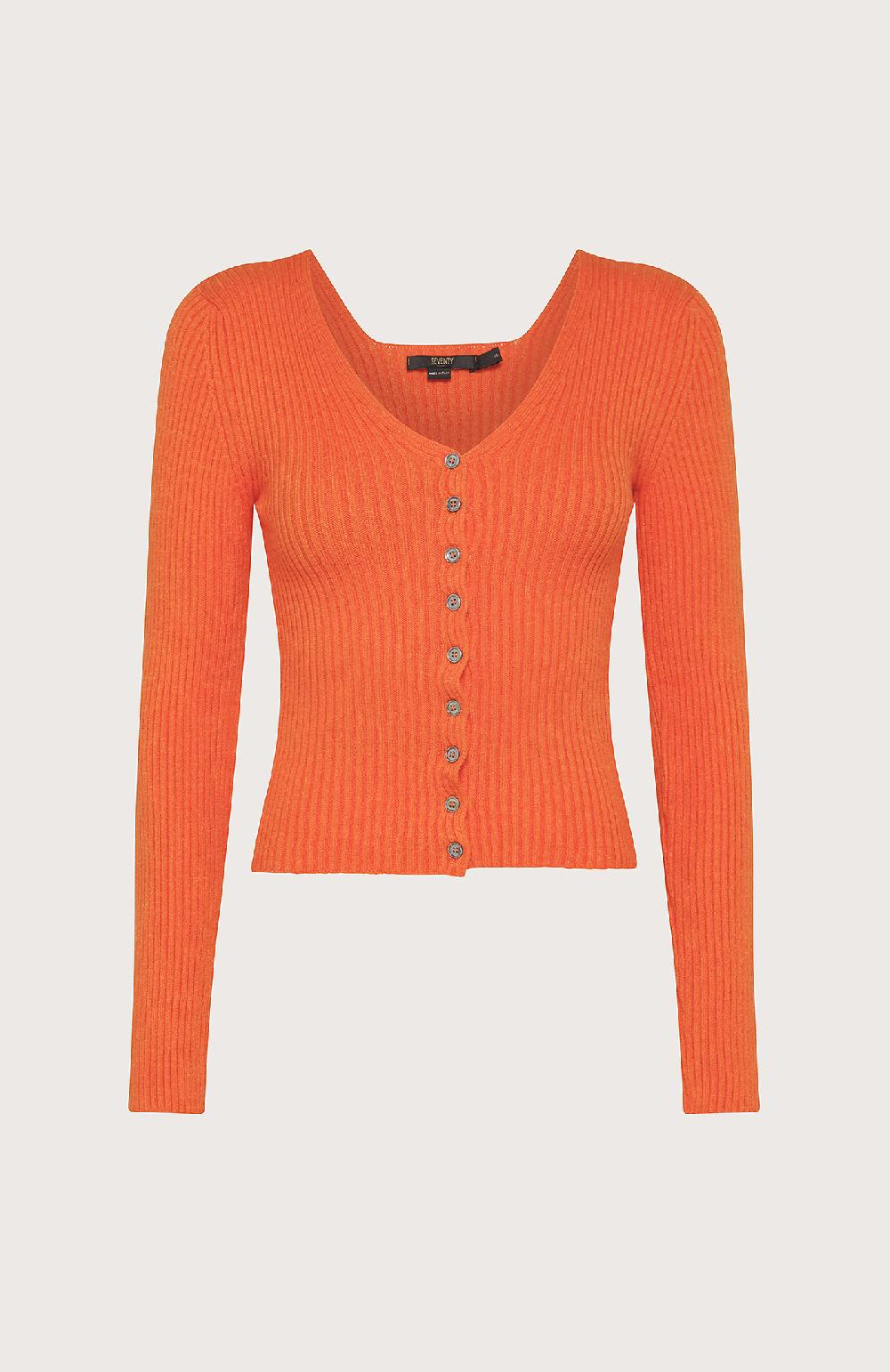 Seventy Cardigan attillato - Col. Arancione Offerta San Valentino