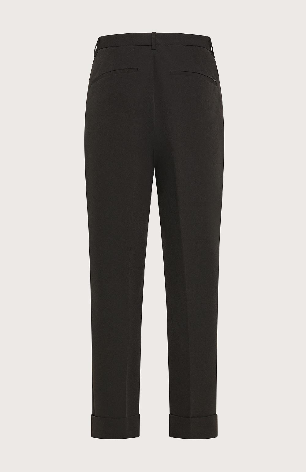 Seventy Pantalone alla caviglia con risvolto in poly bielastic - Col. Nero Online Outlet