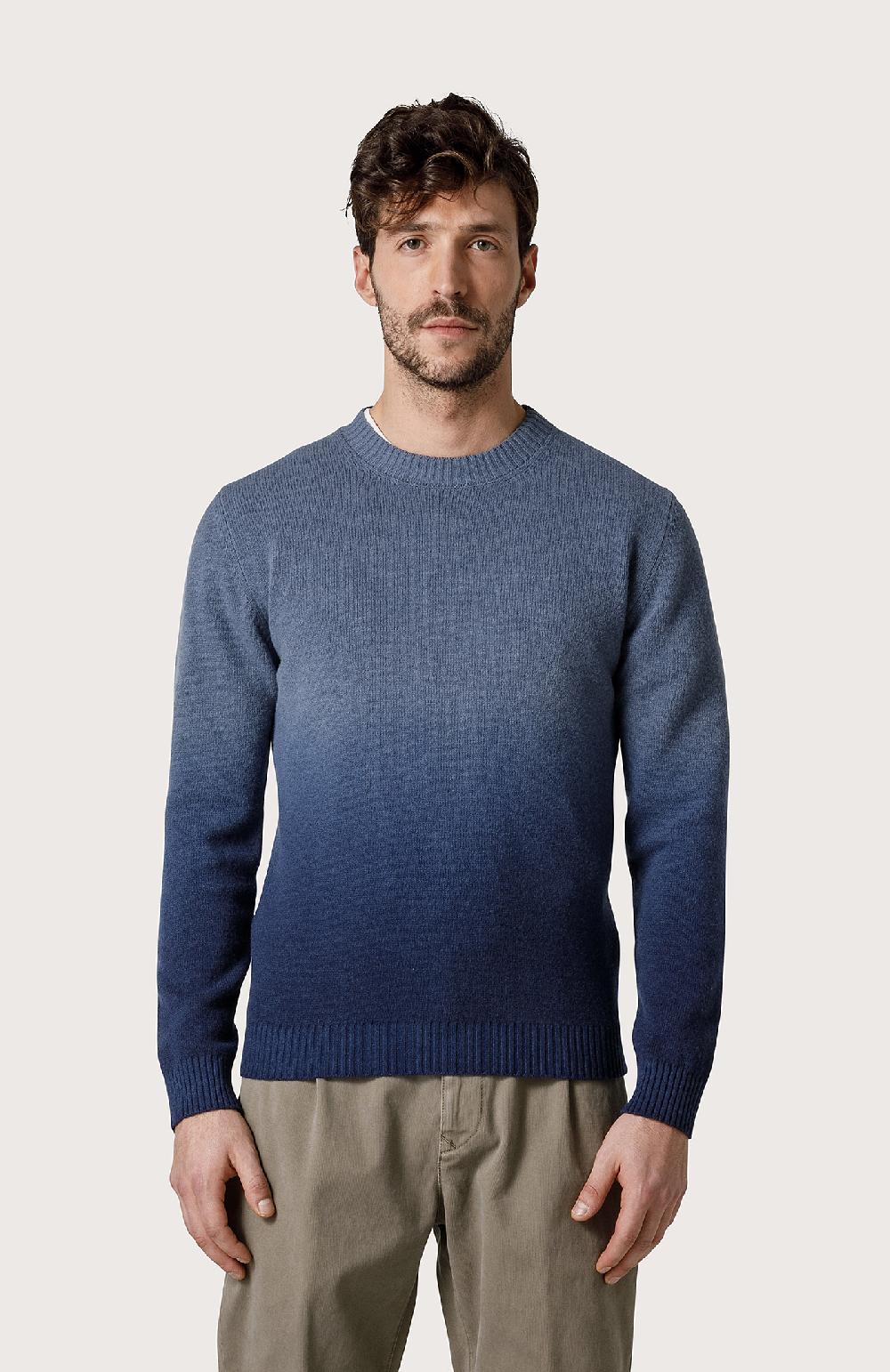 Seventy Maglia girocollo sfumato - Col. Blu Ritorno libero