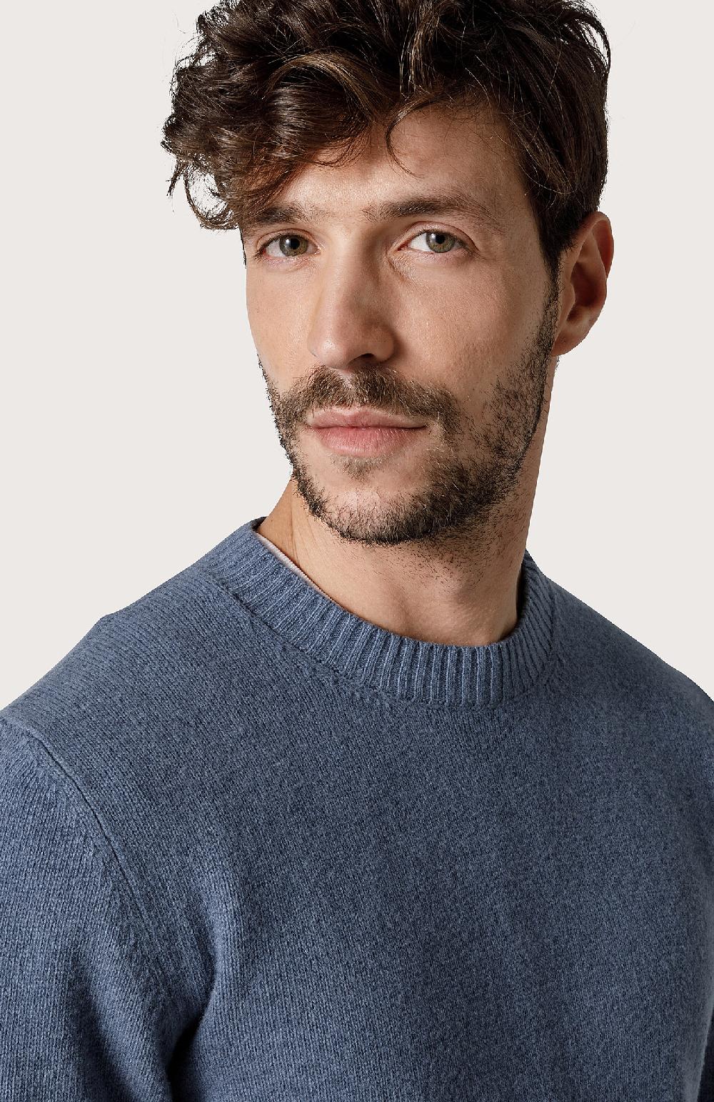 Seventy Maglia girocollo sfumato - Col. Blu Ritorno libero