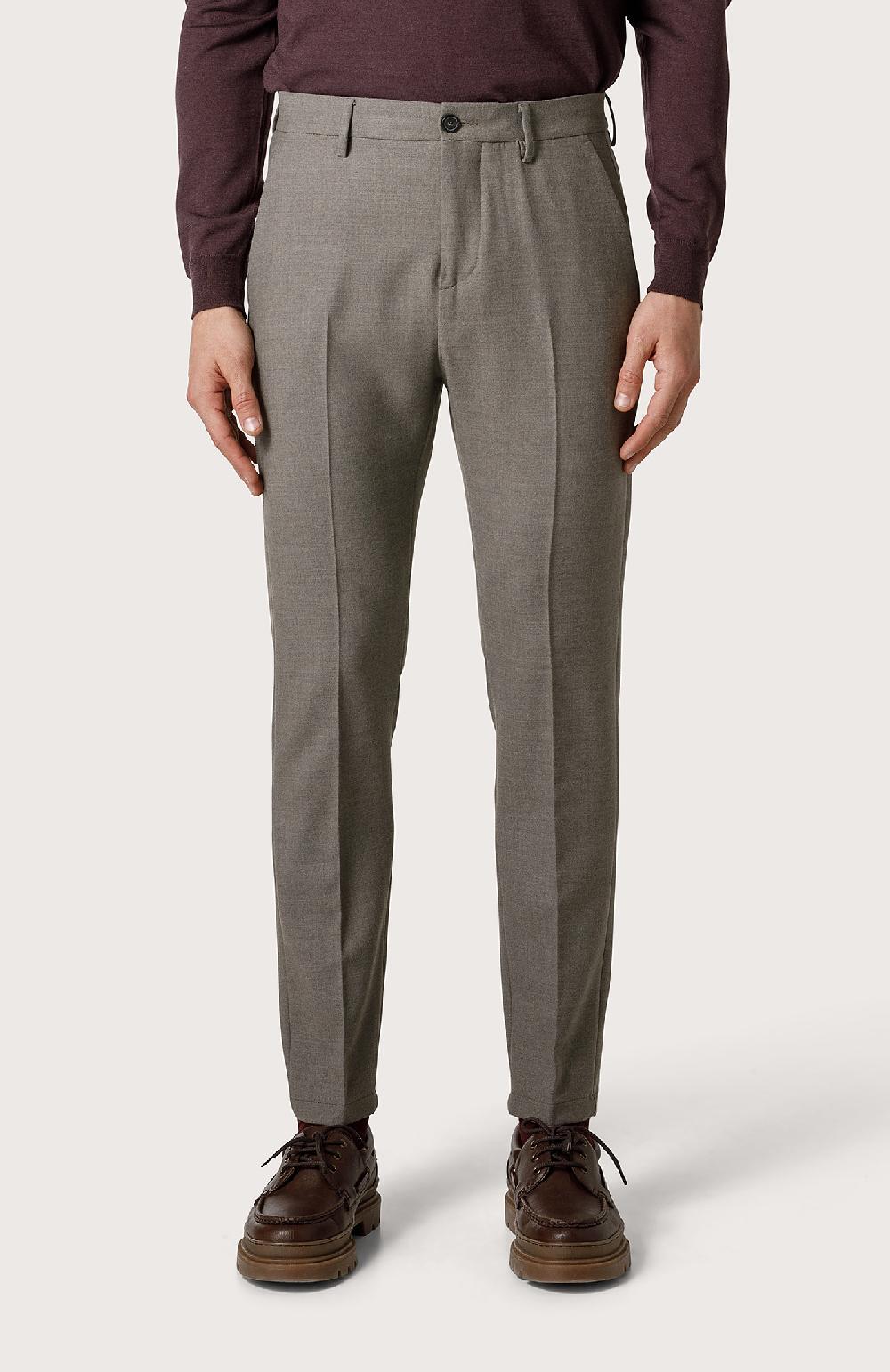 Seventy Pantalone chino in lana stretch - Col. Marrone Promozione temporanea