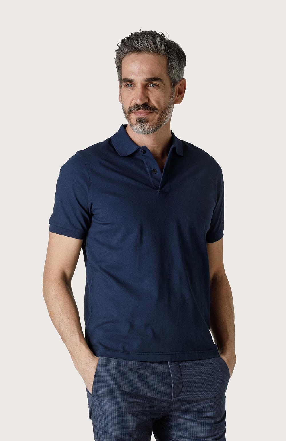 Seventy Polo stretch a due bottoni - Col. Blu Fino al 55% di sconto