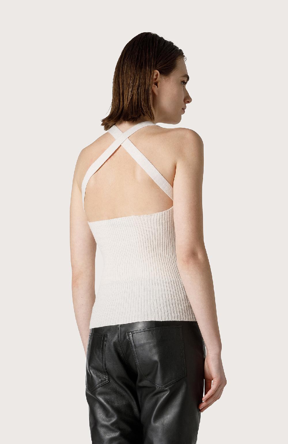 Seventy Top in maglia a costine - Col. Bianco Officina