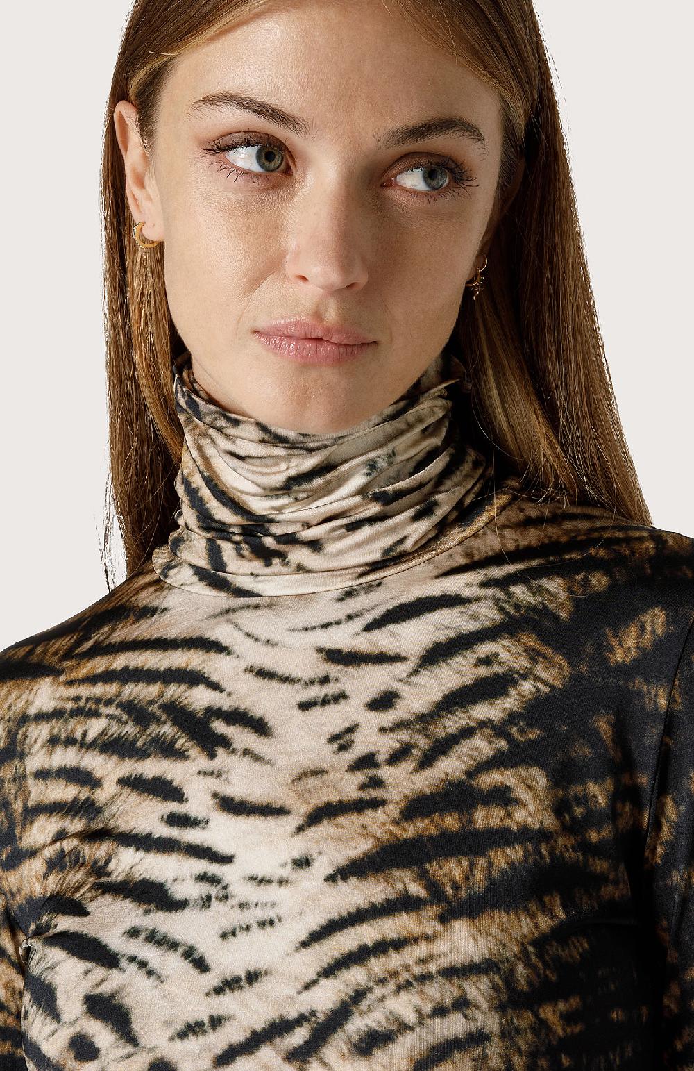 Seventy Lupetto in jersey animalier - Col. Neutro Black Friday Prezzi