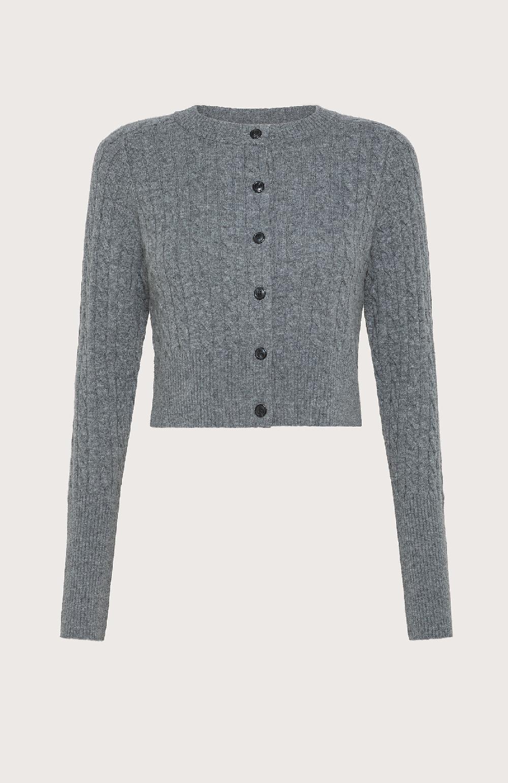 Seventy Cardigan con bottoni - Col. Grigio Duty-free