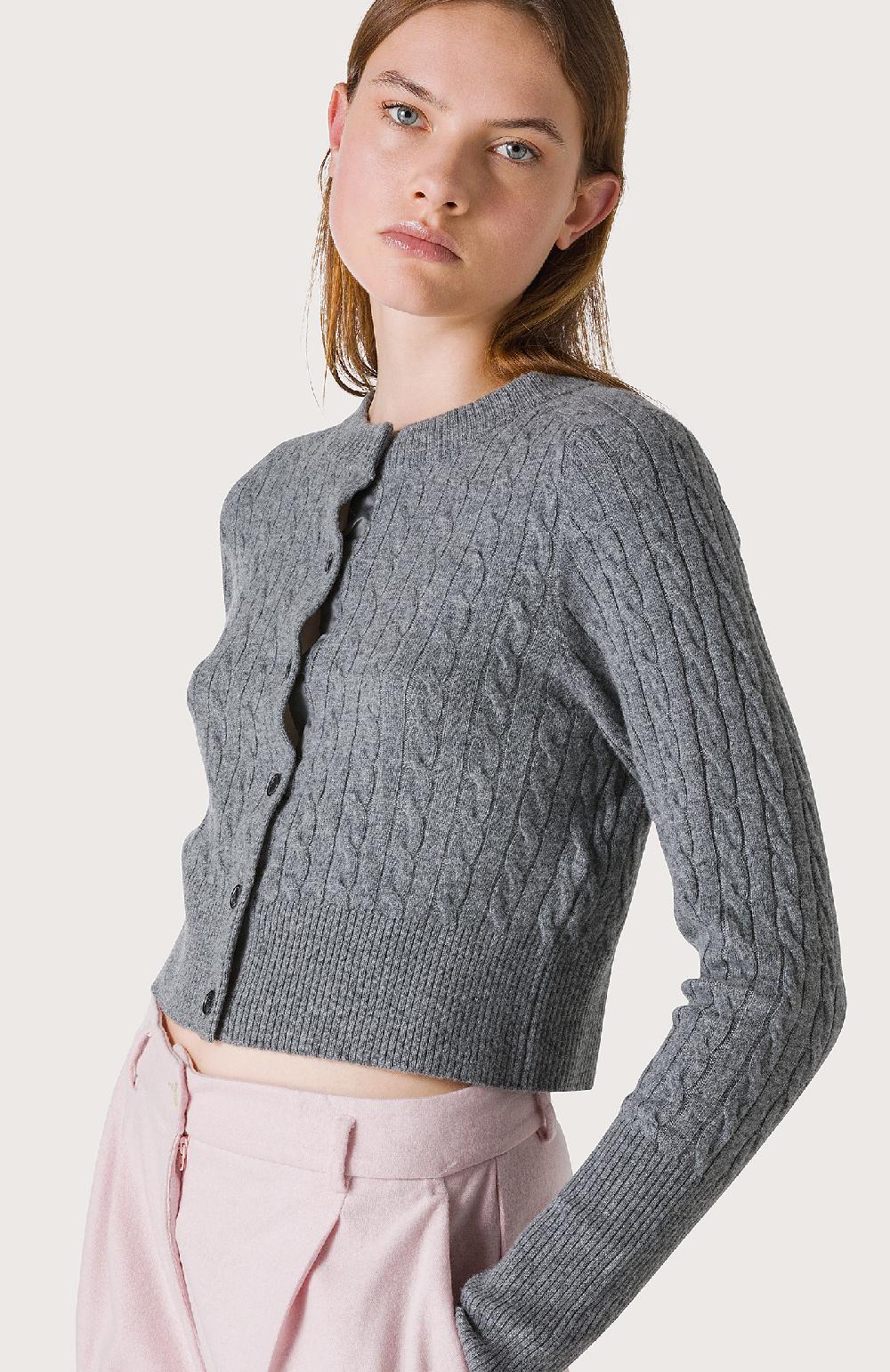 Seventy Cardigan con bottoni - Col. Grigio Duty-free