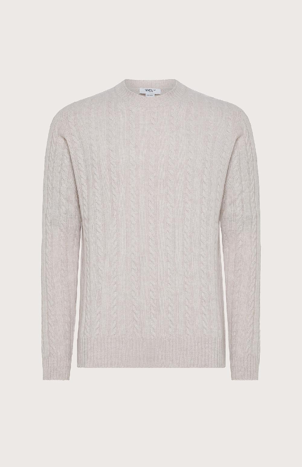 Seventy Maglia a trecce e coste - Col. Bianco Pezzi Unici
