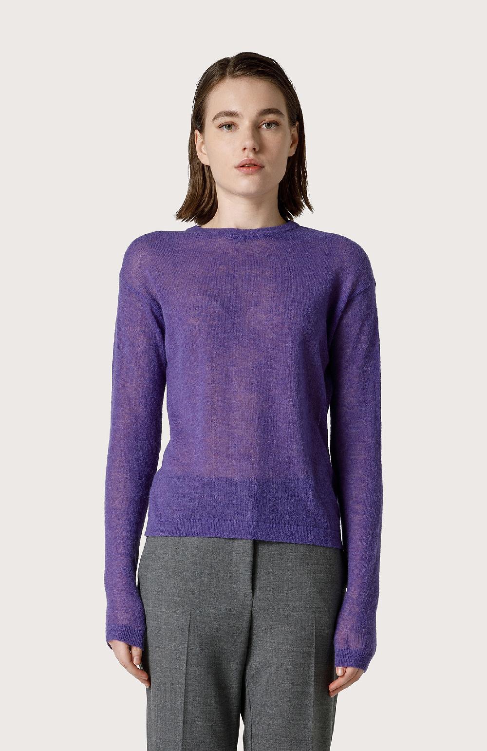 Seventy Maglia girocollo con alpaca - Col. Viola Qualità Garantita