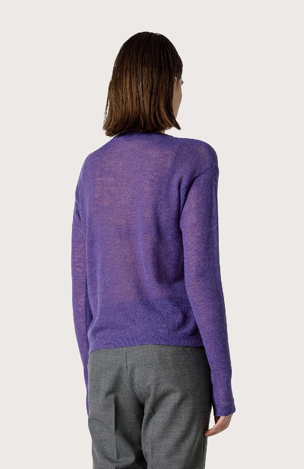 Seventy Maglia girocollo con alpaca - Col. Viola Qualità Garantita