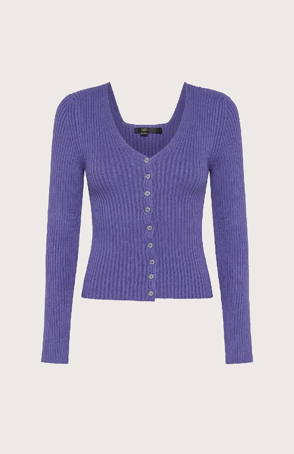 Seventy Cardigan attillato - Col. Viola