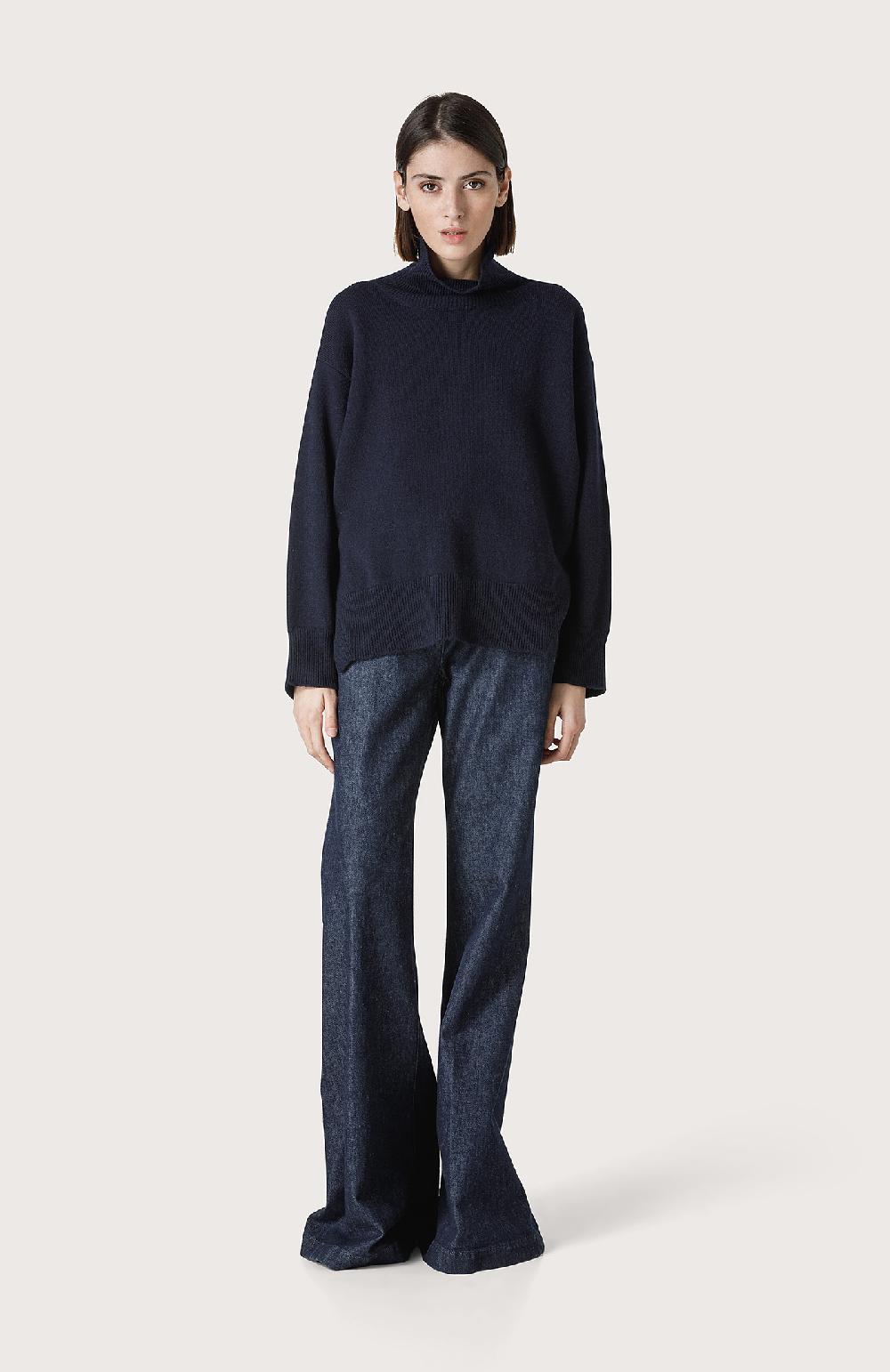 Seventy Maglia over a collo singolo - Col. Blu Presa