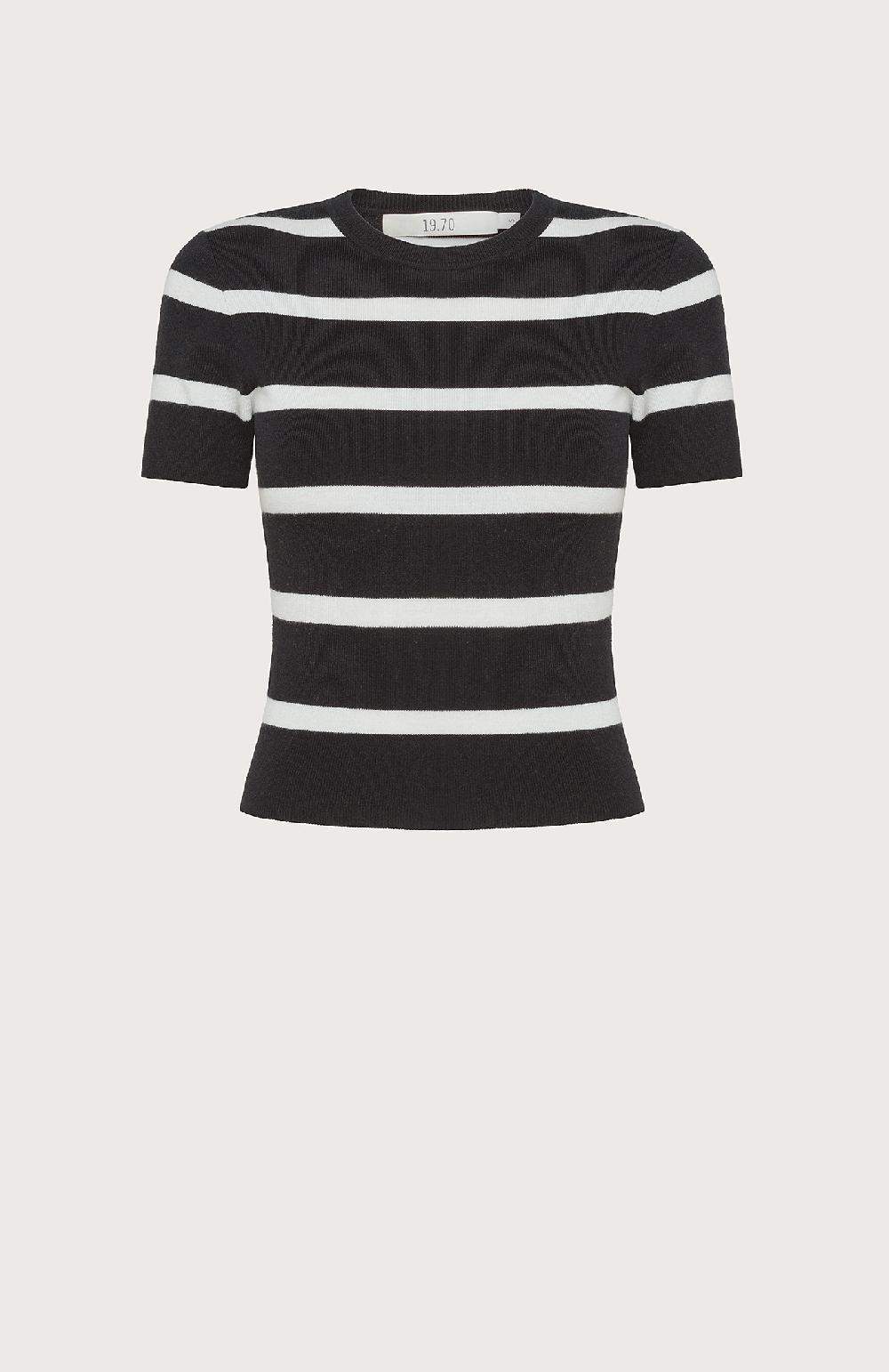 Seventy T-shirt a righe - Col. Nero Economico