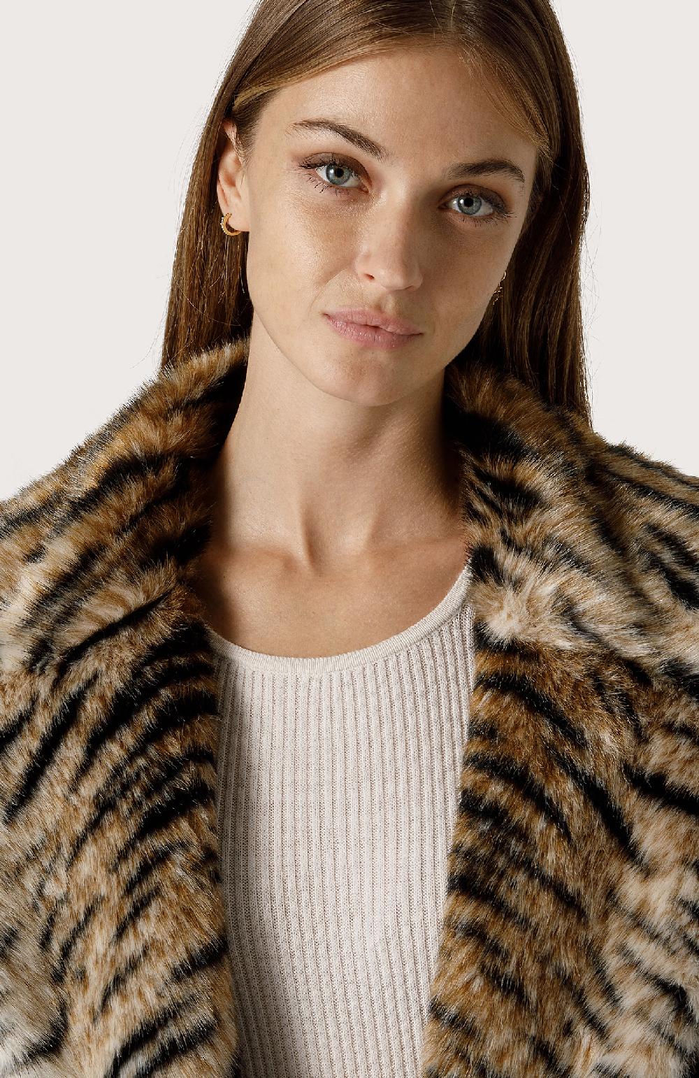 Seventy Cappotto in eco pelliccia animalier - Col. Marrone I Più Venduti
