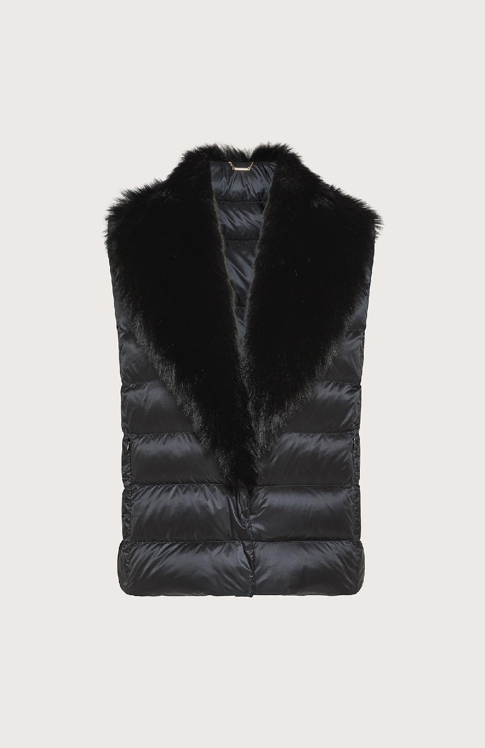 Seventy Gilet con collo in ecopelliccia - Col. Nero Negozio