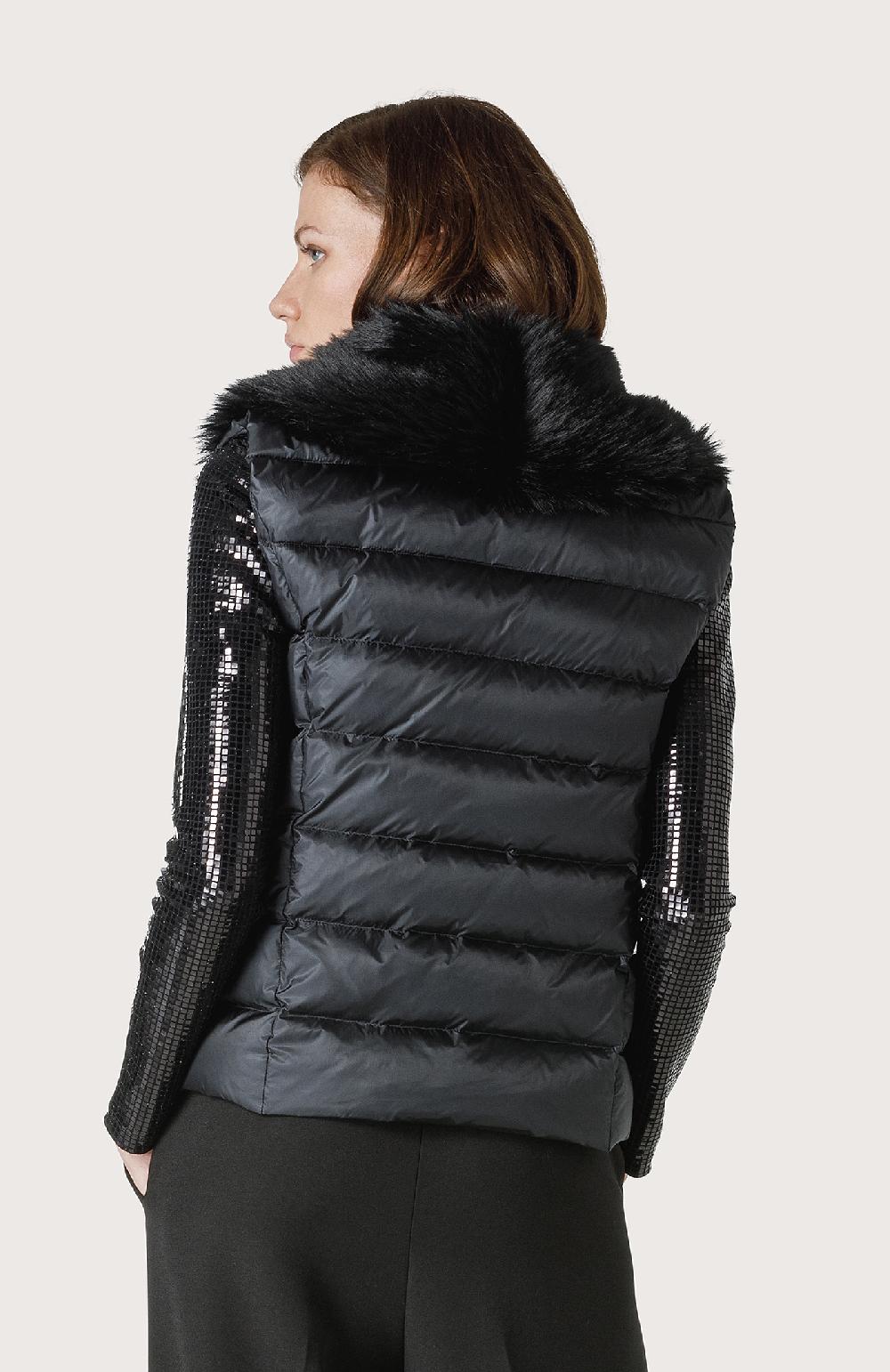Seventy Gilet con collo in ecopelliccia - Col. Nero Negozio