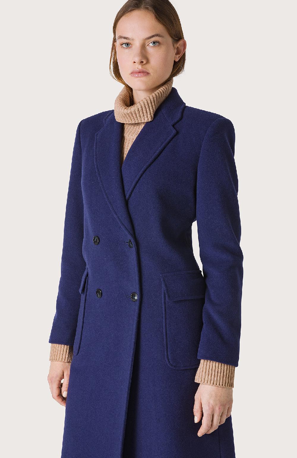 Seventy Cappotto doppiopetto al ginocchio - Col. Blu Flash Sale