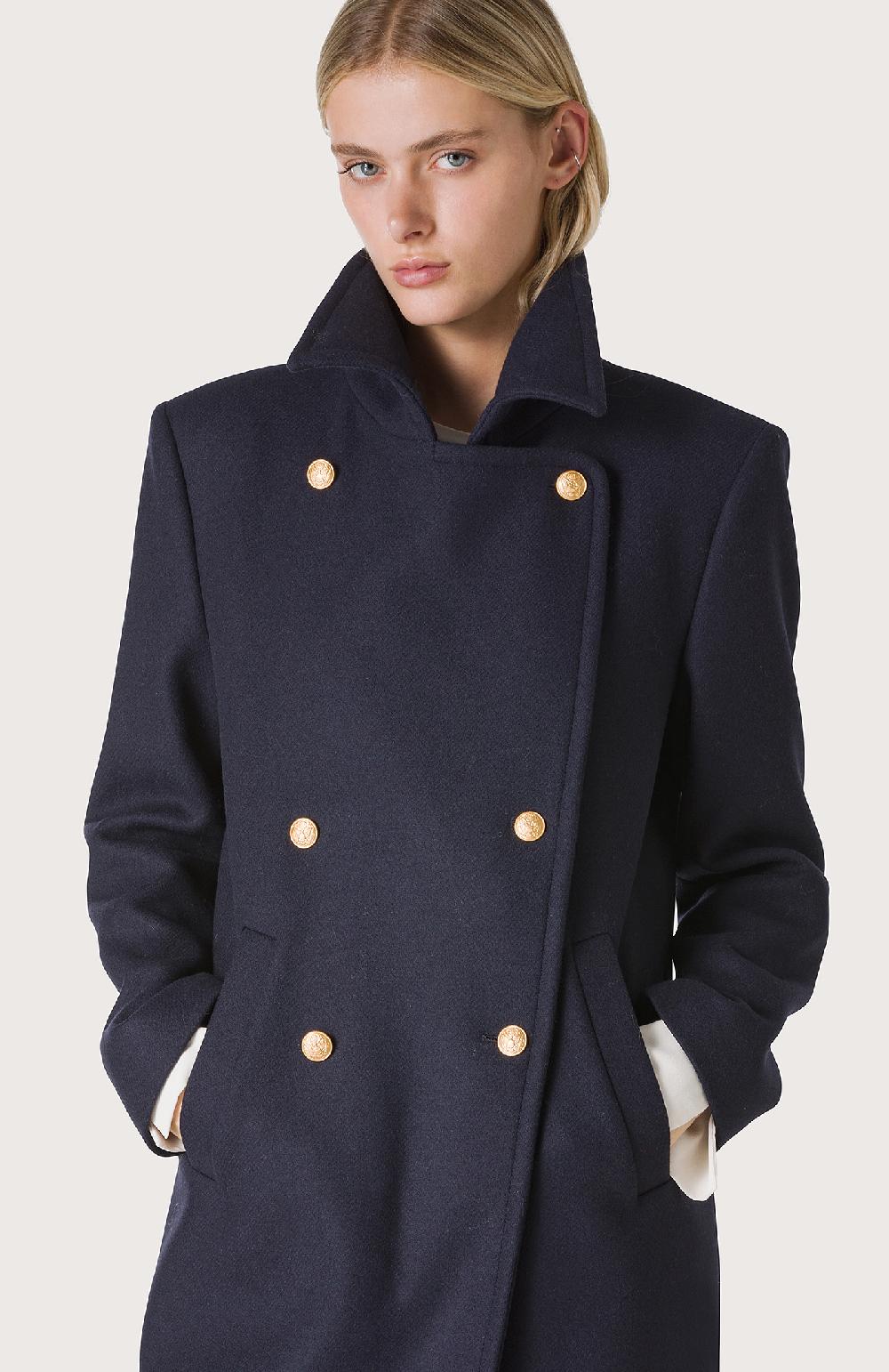 Seventy Cappotto dopppiopetto in panno - Col. Blu Fornitura limitata