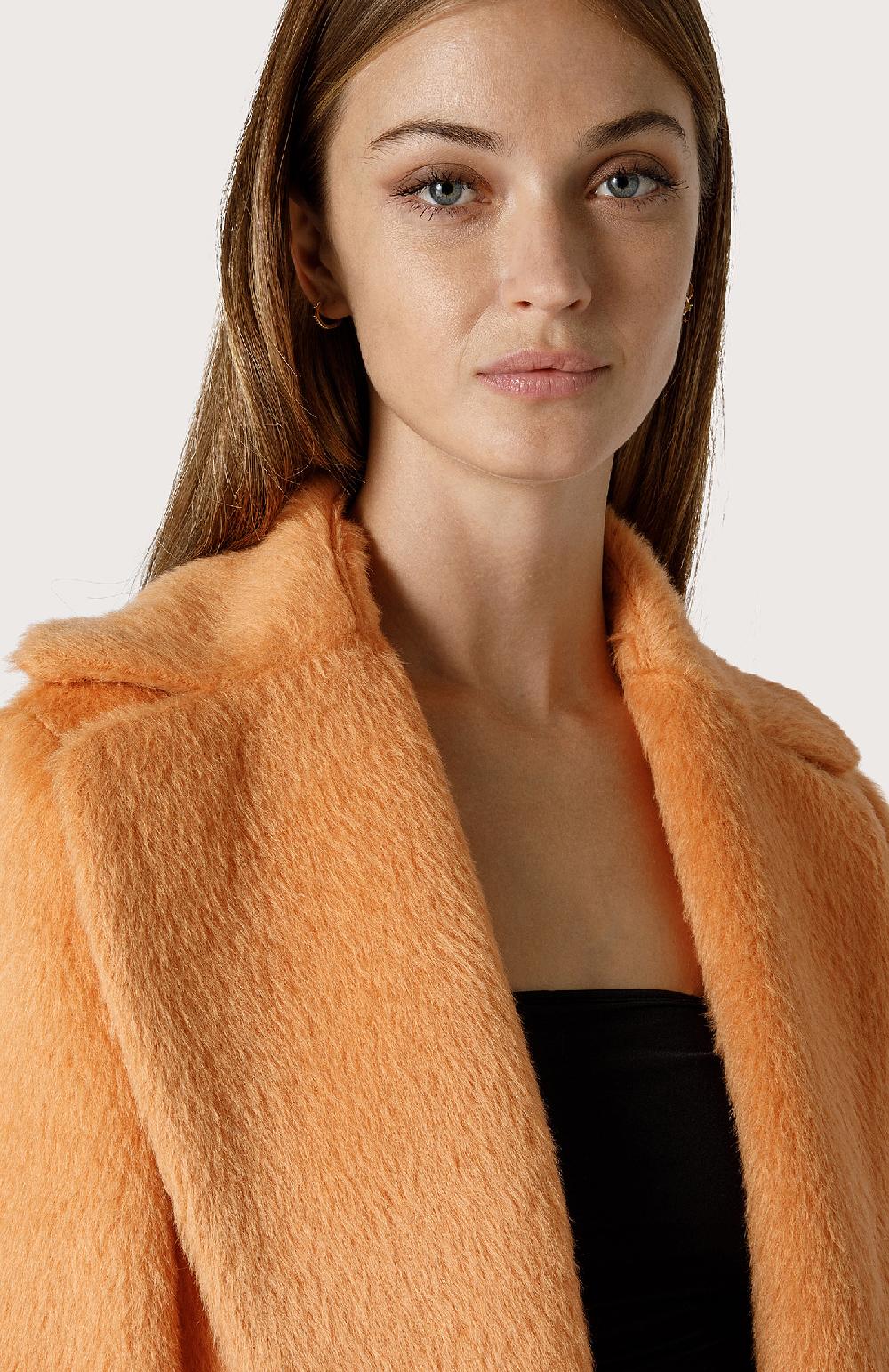 Seventy Cappotto in panno misto alpaca - Col. Arancione Offerta esclusiva
