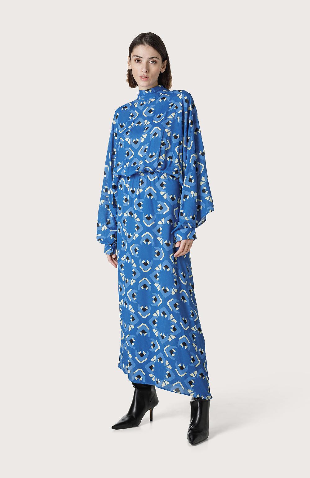 Seventy Abito lungo con elastico in vita - Col. Blu Vendita calda