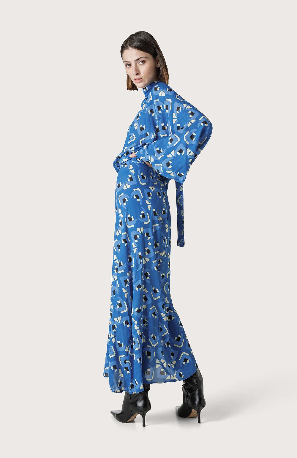 Seventy Abito lungo con elastico in vita - Col. Blu Vendita calda