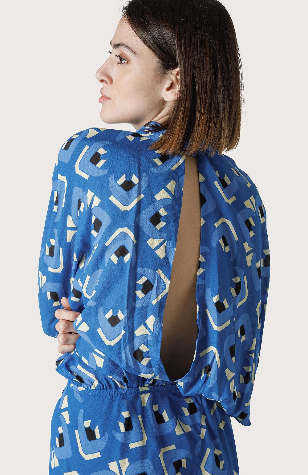 Seventy Abito lungo con elastico in vita - Col. Blu Vendita calda