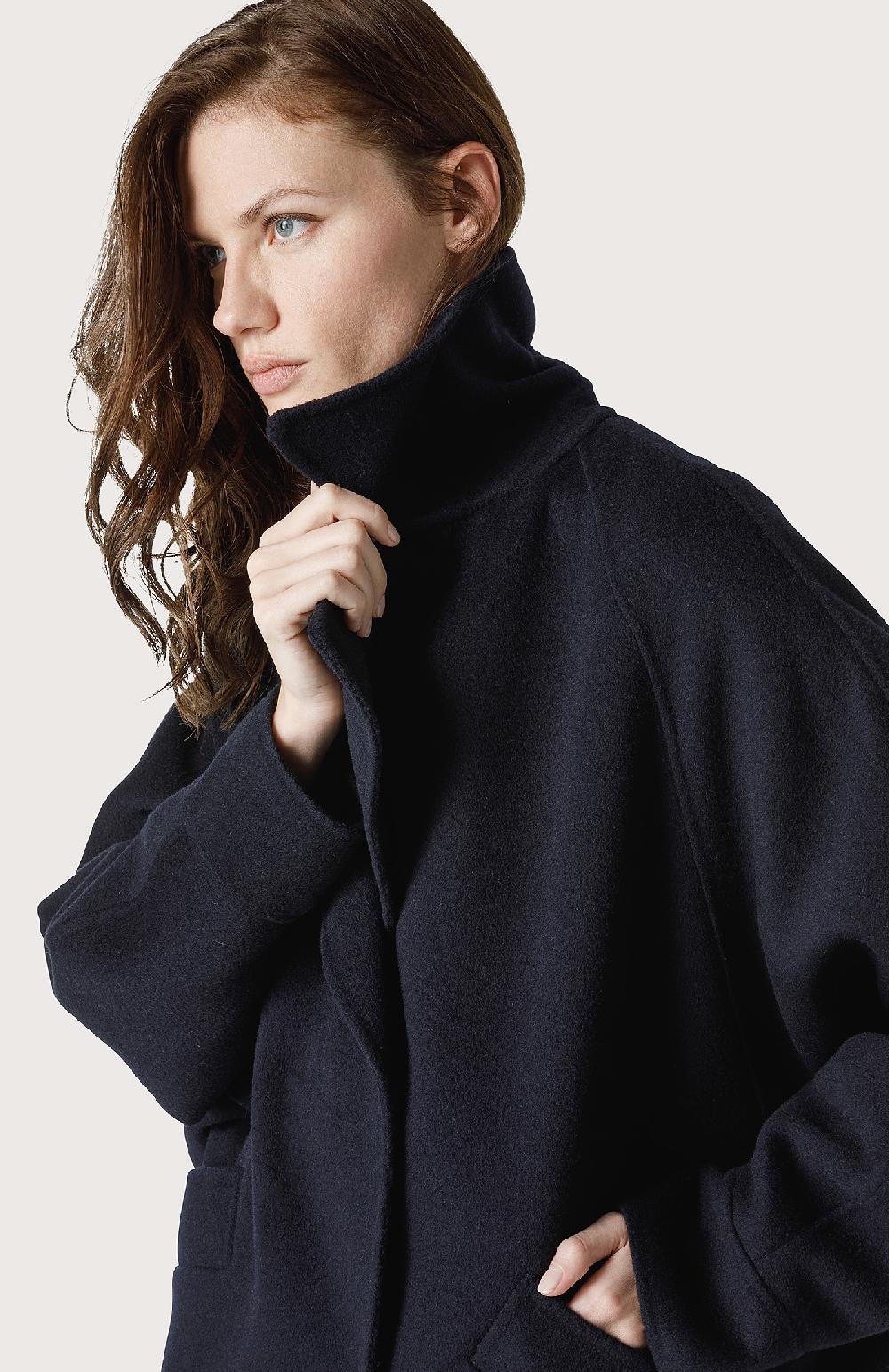 Seventy Cappotto over con manica pipistrello - Col. Blu Offerte speciali