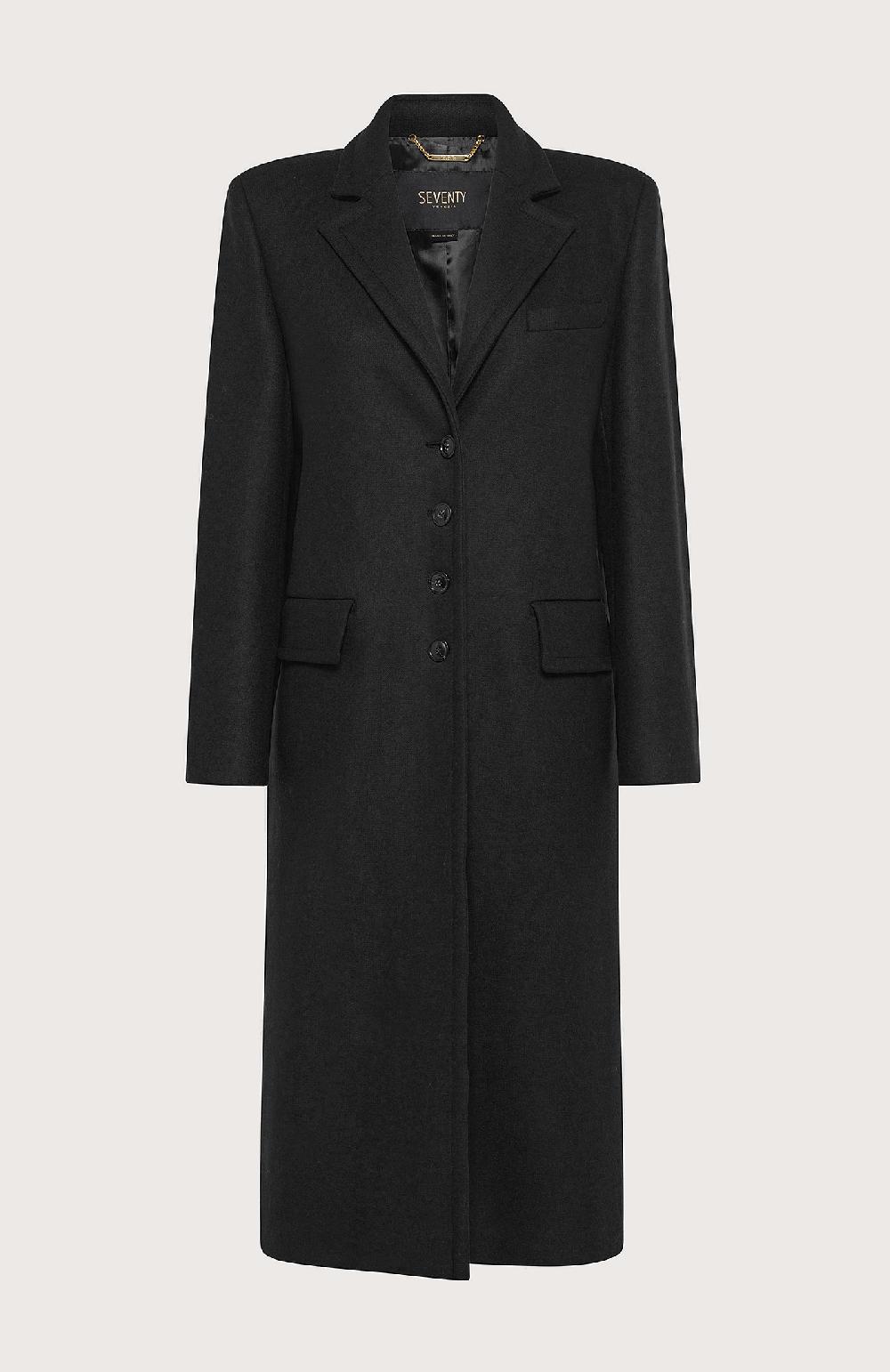 Seventy Cappotto a quattro bottoni - Col. Nero Prezzo basso